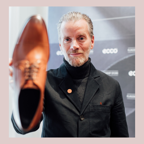 Liam Maher, ecco's creative director, shows ECCO VITRUS™ MONDIAL collection