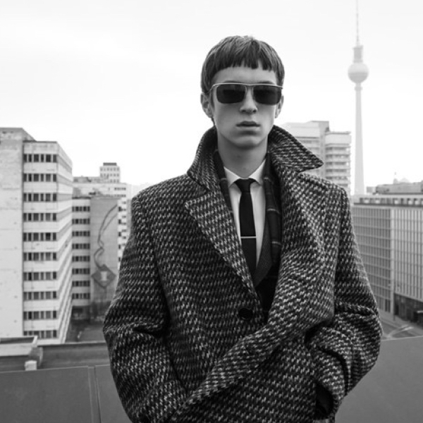 Celine mode photographed on the top of a building in Berlin by Hedi Slimane