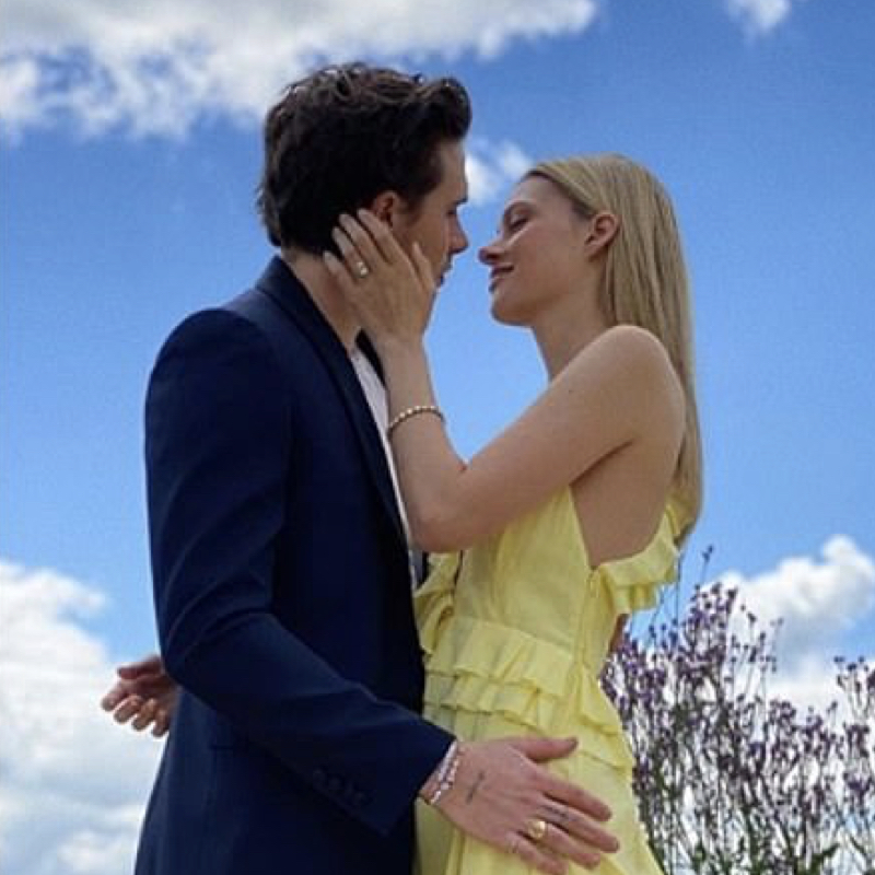 Engagement photo of Brooklin Beckham and Nicola Peltz.