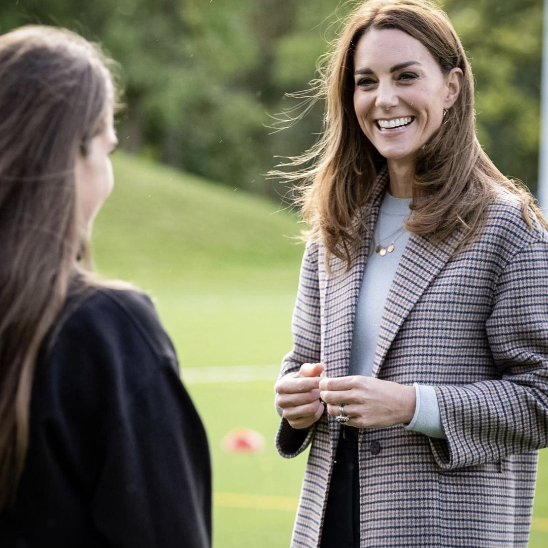 Duchess of Cambridge during her visit to Derby Uni where she talks about students mental health