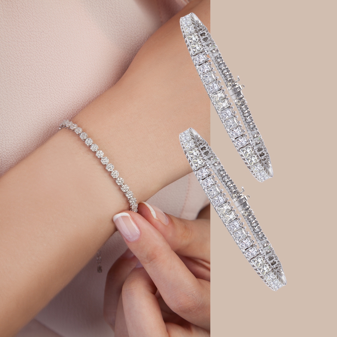 detail of three tennis bracelet-the story behind the tennis bracelet