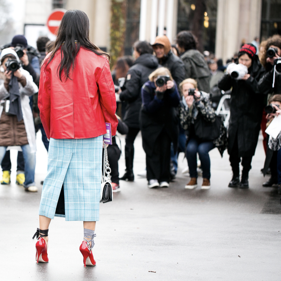 Photographers shooting the best street style outfits at Fashion Week.