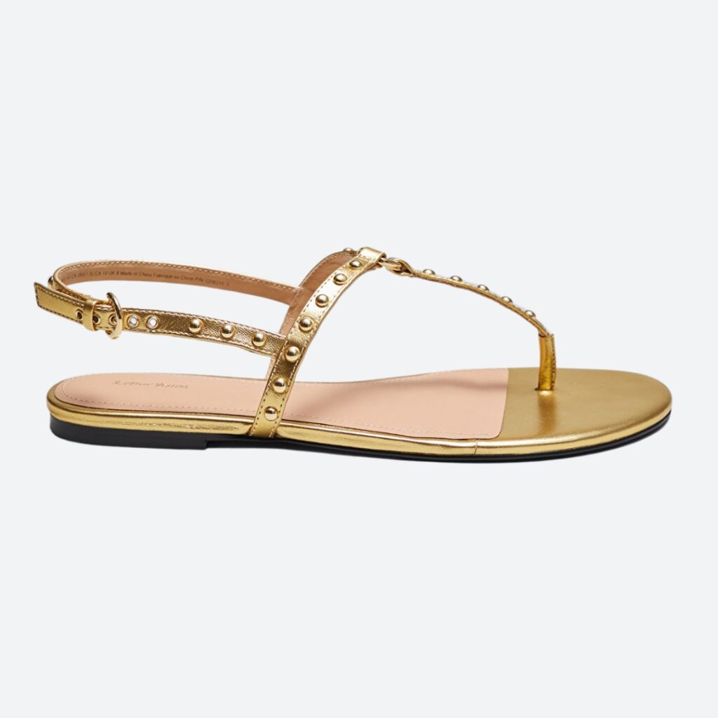 golden thong sandal from and other stories