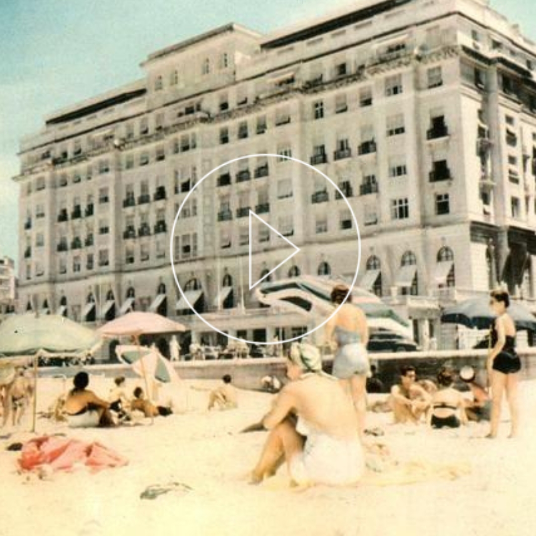 Vintage photo of Hotel Copacabana Palace which is celebrating 100 years in 2023