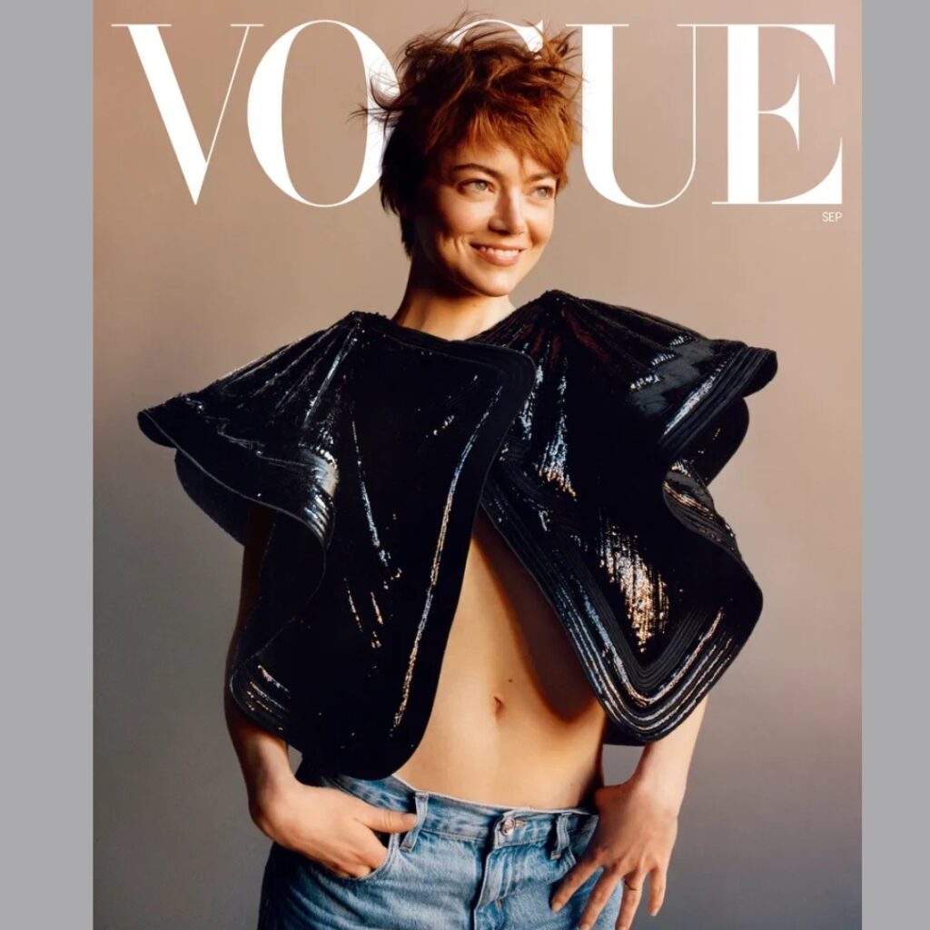 Emma Stone-Vogue Cover-September 25 Issue-by-Jamie Hawkesworth-wearing-Louis-Vuitton