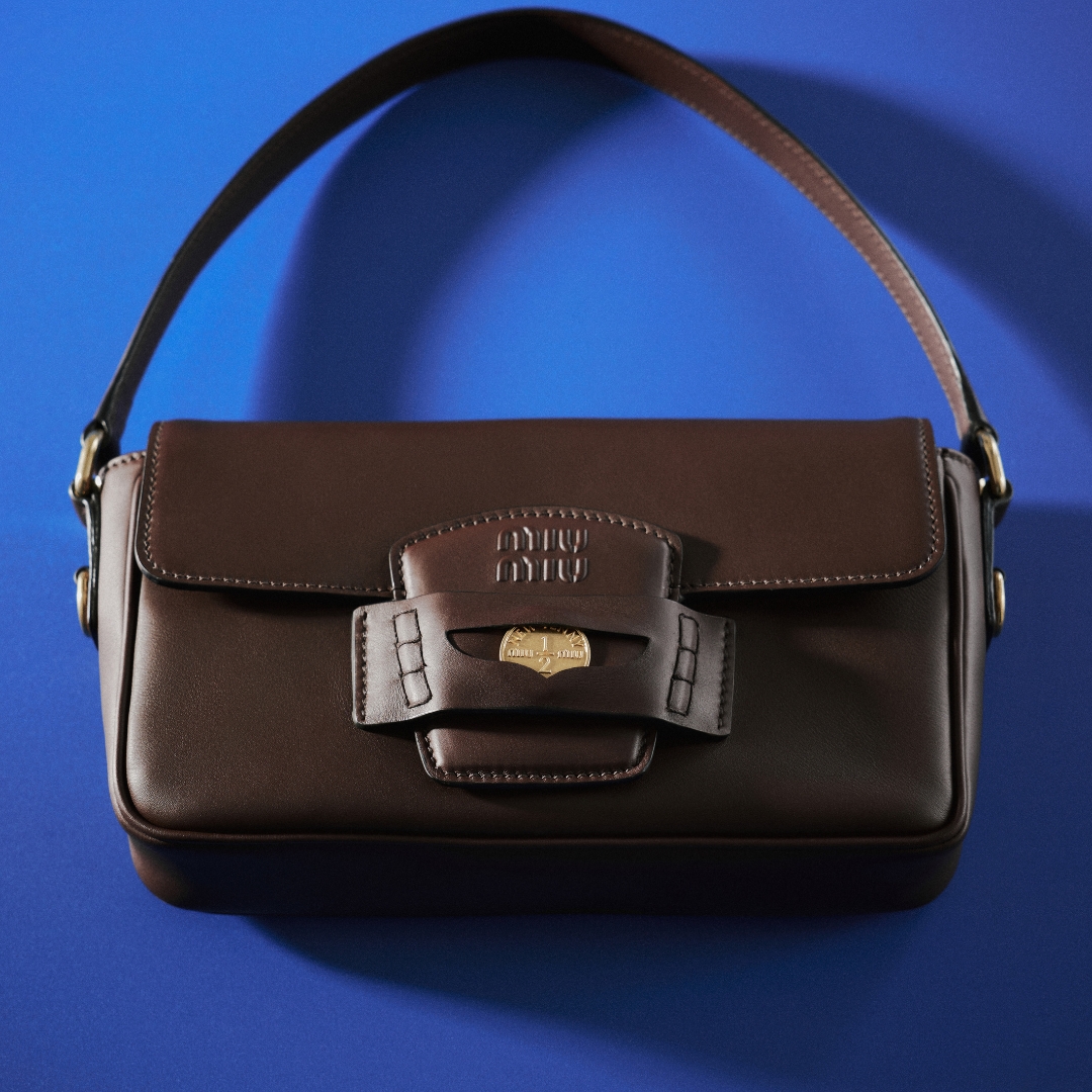 The new Miu Miu Penny Bag in Brown leather