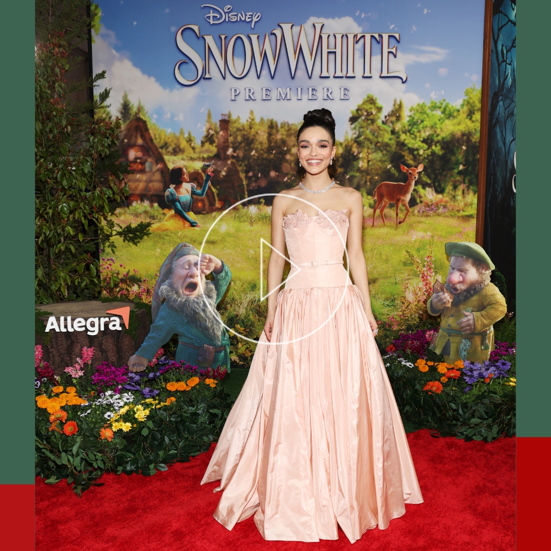 Rachel Zegler at the Premiere of Disneys woke Snow White wearing a gown by Christian Dior