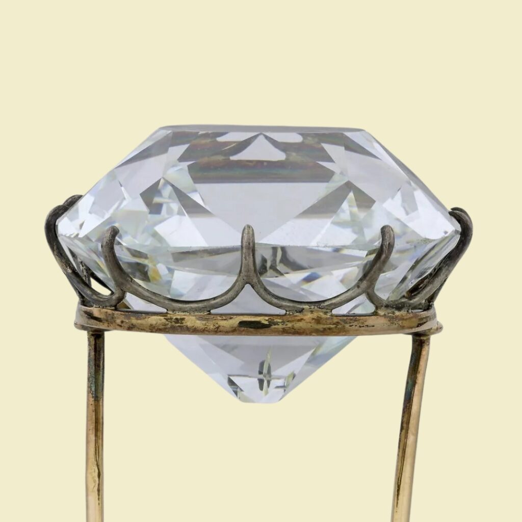141 carat Regent Diamond exhibited at the Louvre in Paris