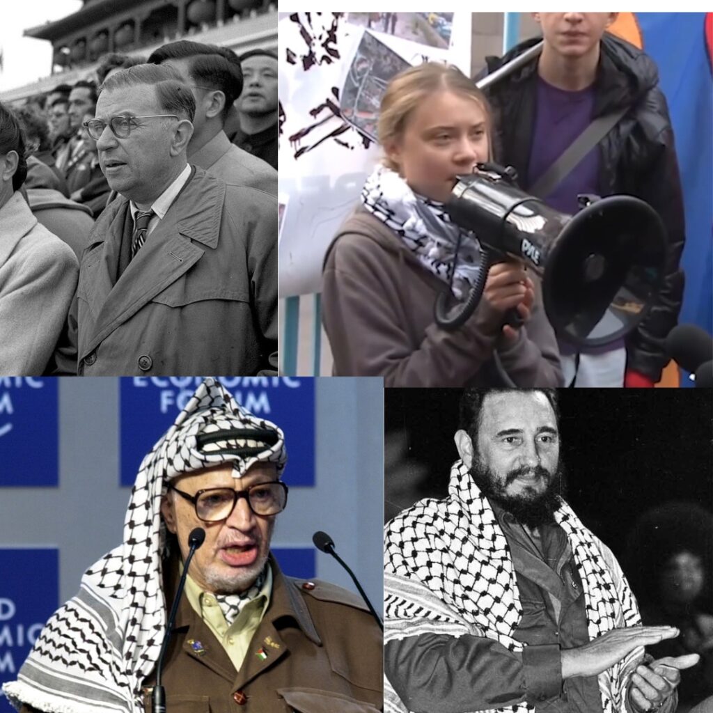 From communists Intelectual and leaders to Gret Thunberg- the moral compass of wearing a keffiyeh