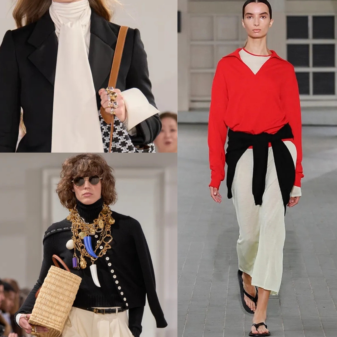 Collage with three proposals on how to style your clothes this fall and winter 25-26