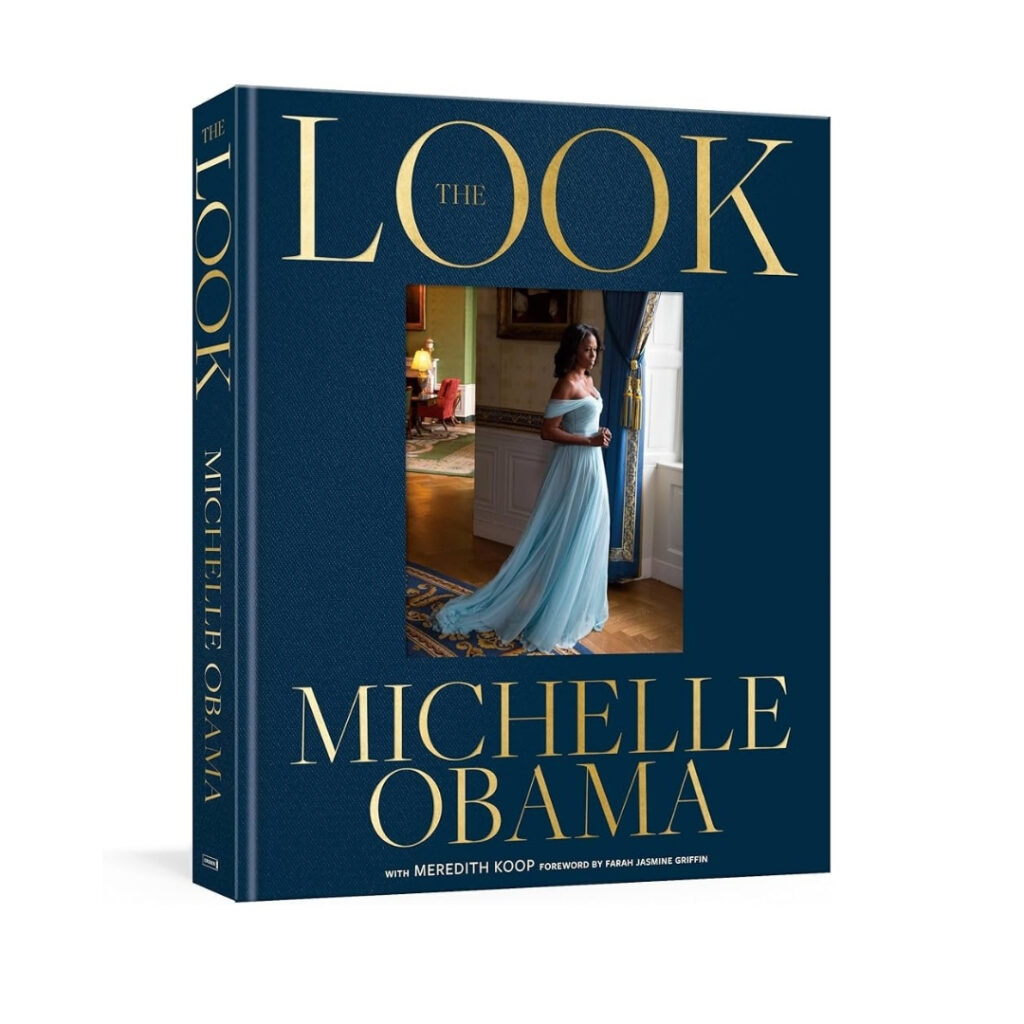 Close-up of The Look book cover by Michelle Obama