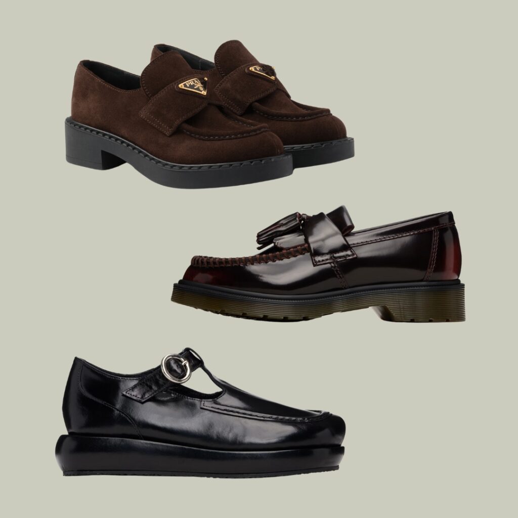 Sturdy leather winter loafer in dark chocolate brown, ideal for holiday outfits