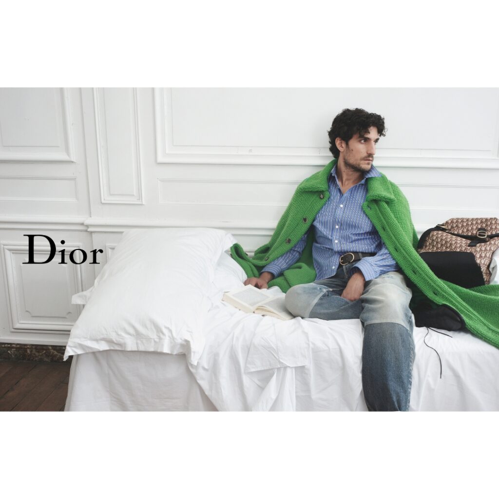 French actor Louis Garrel posing for David Sims for the Dori SS26 Campaign