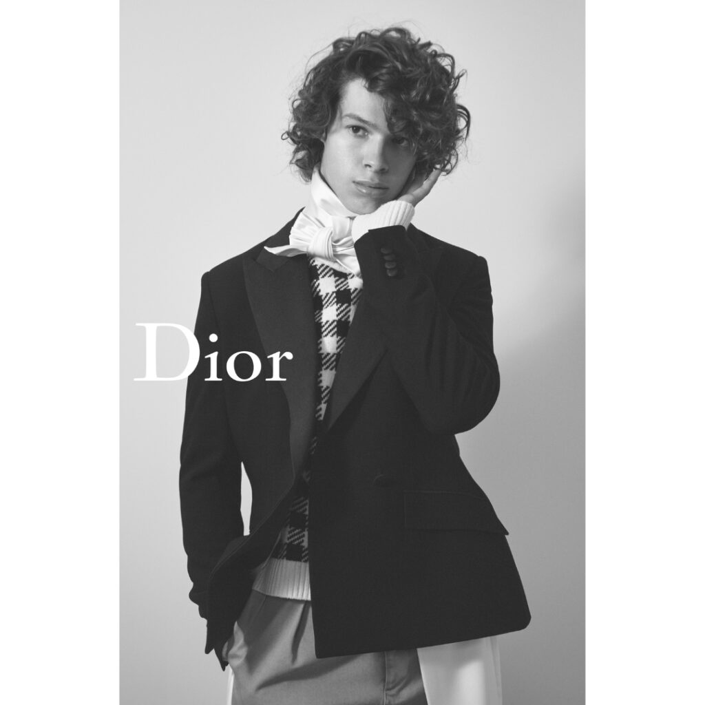 Actor Paul Kircher photographed by David Sims for the new Dior SS26 Campaign