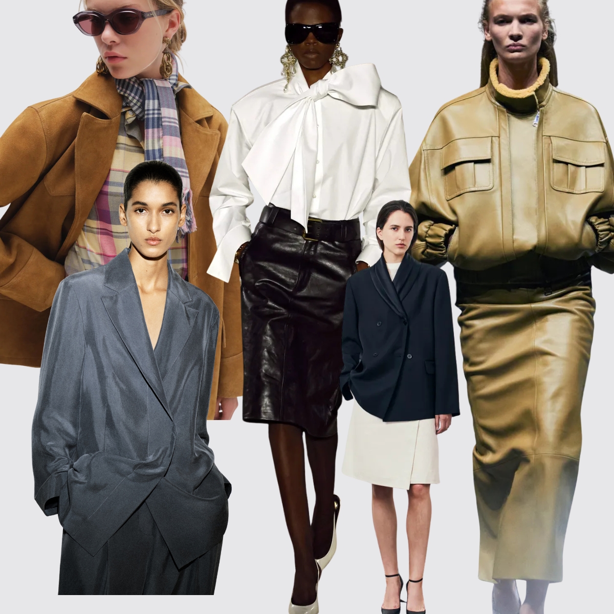 collage with some of the ten looks that you should know this Spring 2026