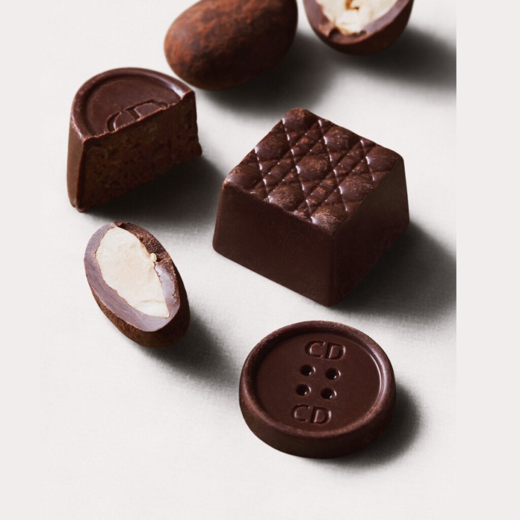 Dior Easter Egg chocolate creation by Yannick Alléno inspired by Dior house codes for Easter