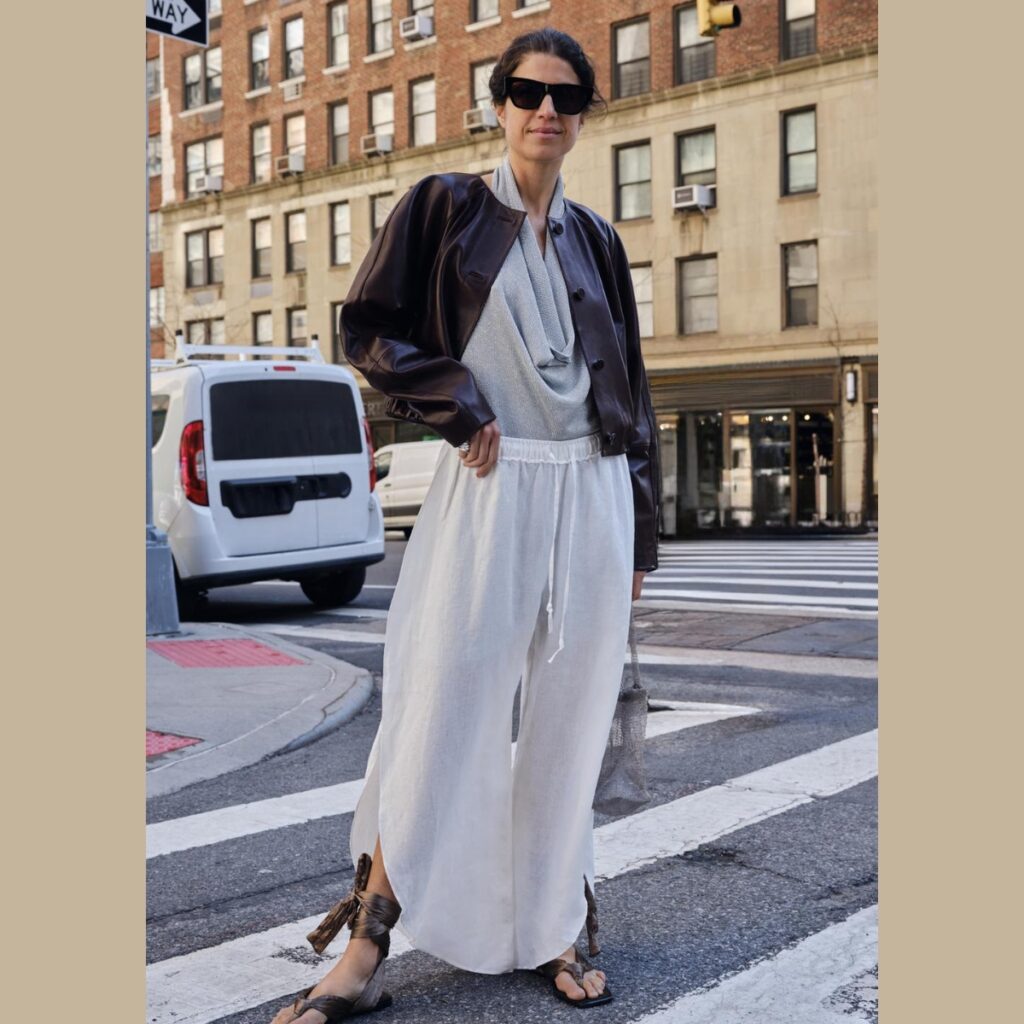 look of the collab Zara x Leandra Medine Cohen
