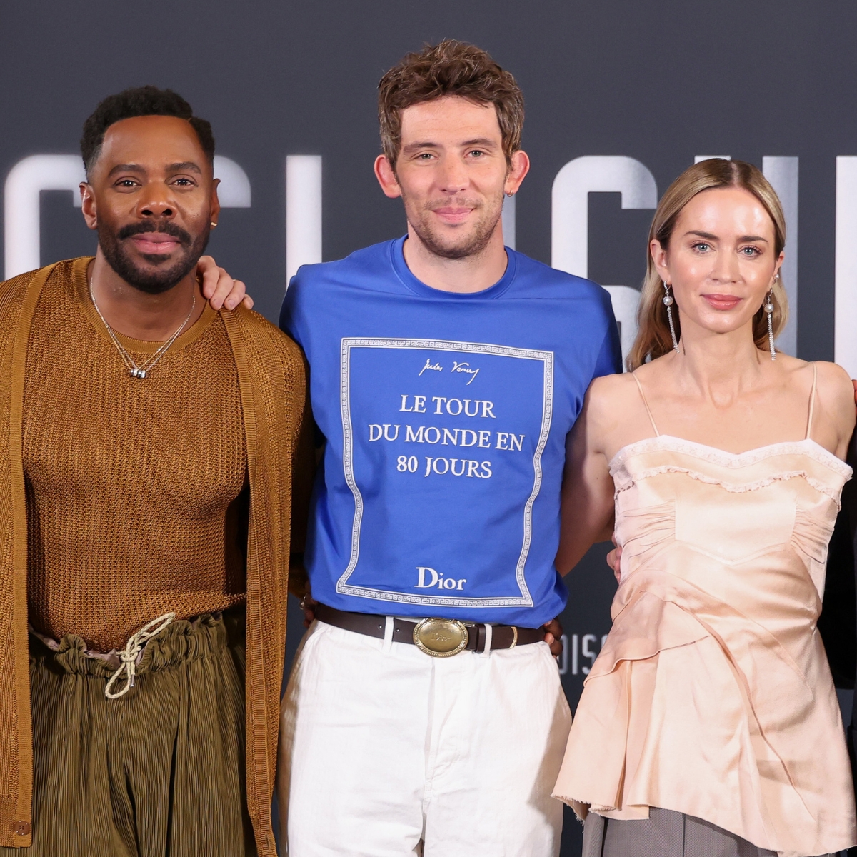Emily Blunt, Josh O'Connor in Dior and Colman Domingo at the launching of Discovery Day.