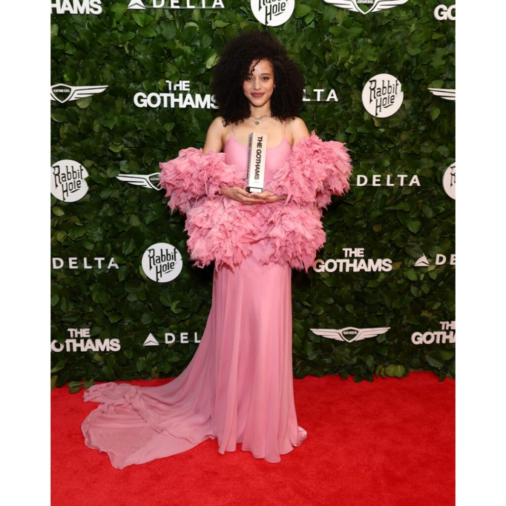 chase infiniti wearing louis vuitton at the gotham award