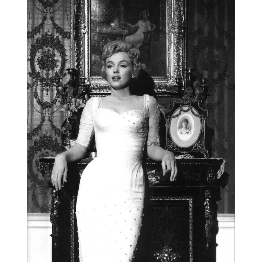 marilyn monroe and one scene from the prince and the showgirl